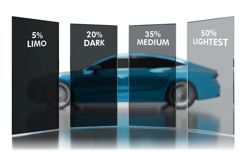 Kit de tinte de ventana de coche precortado cualquier modelo de marca | Película de ajuste personalizado todos los lados y parte trasera Foto 2 de 4