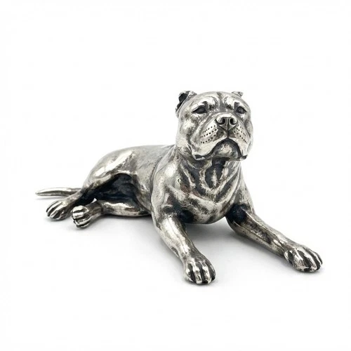 Pit Bull 3 oz Gold Spartan 999+ Pure Silver Statue – Luxury Collectible Gift