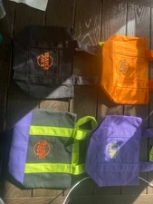 Trader Joes Trick Or Treat Canvas Tote Bag Set of 4 Halloween LIMITED In Hand