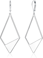 Ohrringe Silber 925 HäNgend Damen Hypoallergen Creolen Ohrringe Mit AnhäNger Lev