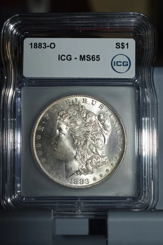 1883-O Morgan Silver Dollar ICG MS65 Bright White New Orleans Mint High Grade