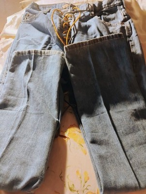 Todd Oldham Denim Jeans Lace Up sz 8 Women Vtg W 28 Inseam 32