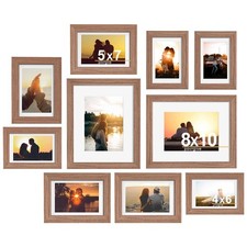 Picture Frames Set of 10-8x10, 5x7, 4x6 Photo Frames, Gallery Frame Set for C...