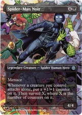 Spider-Man Noir (Borderless) - 0204 - Marvel's Spider-Man MTG - NM/M Ships Now