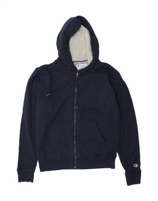 CHAMPION Herren Zip Hoodie Pullover Small Navy Blau Baumwolle DI17