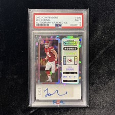 2022 Panini Contenders Leo Chenal Rookie Cracked Ice Auto /22 #200 PSA 9 RC