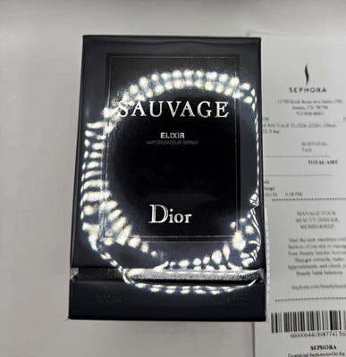 Dior Sauvage Elixir Eau de Parfum Spray, Regular Size 3.4 fl oz