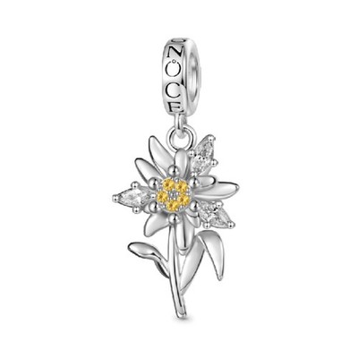 Gnoce Charm Blume JFC014 Silber
