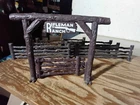 1959 Marx RIFLEMAN front gate & fence WESTERN Cowboy ranch   playset