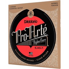 D'Addario Normal Tension ProArte Nylon 7String Classical Guitar Strings