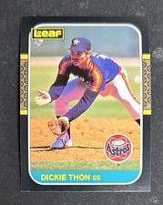 1987 Leaf Canadian Dickie Thon Baseball Card #196 Astros Shortstop VG O/C