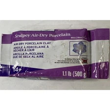 Sculpey Air-Dry White, Non Toxic, Air Dry Clay, 1.1 Pound Bar Great for Modeling