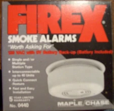 FireX Smoke Alarm No.0440 120VAC Direct Wire - New Open Box