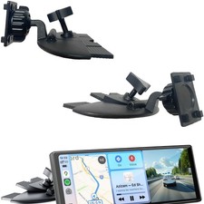 CD Slot Mount for CarPlay Screen, Heavy-Duty 360  Rotation CD Mount for C