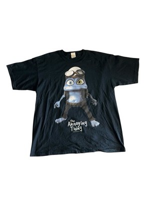 Vintage 2000s Crazy Frog Axel F The Annoying Thing Double Sided T-Shirt Size XL