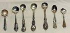 Sterling Silver Miniature Salt Spoons GORMAN, WALLACE, J.E.C & Co (7Pc Lot)