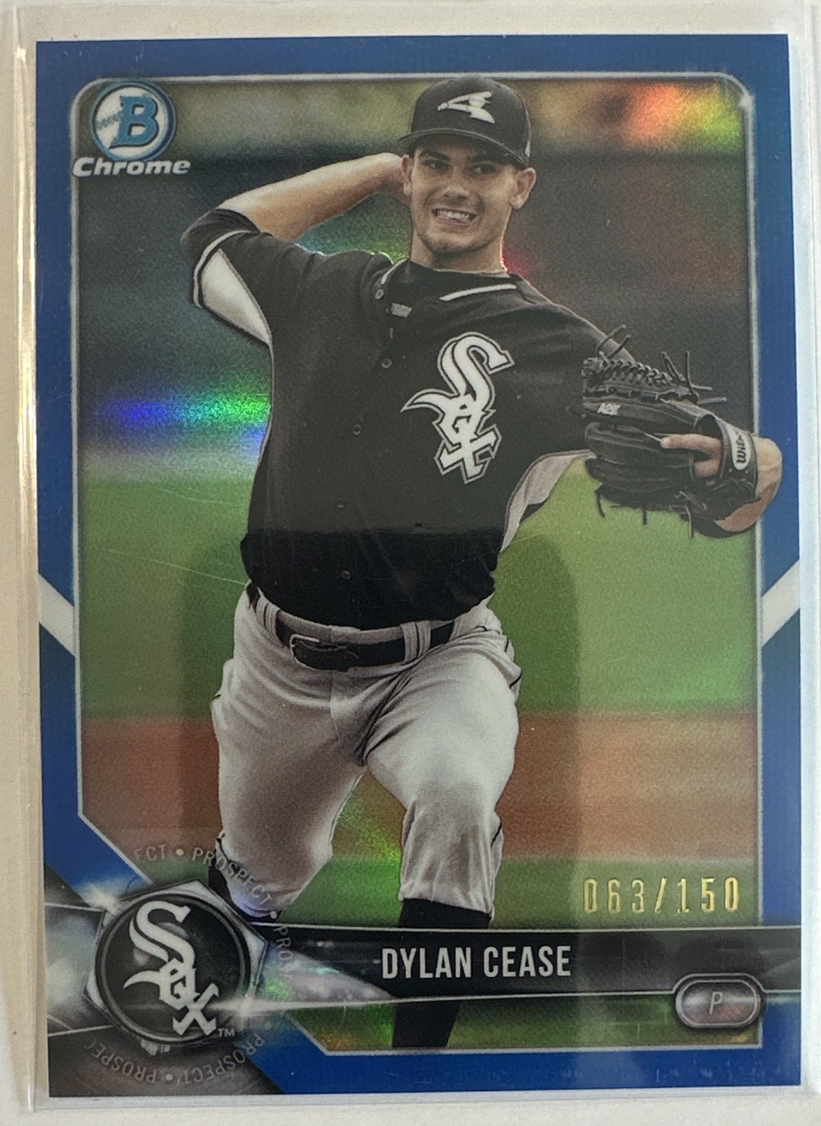 2018 Bowman Chrome - Prospects Dylan Cease #BCP175 Blue Refractor /150 (RC)