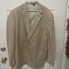 Johnston  Murphy men size XL tan khaki blazer sport jacket Cotton