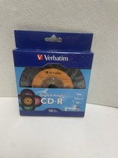 New Sealed Verbatim Digital Vinyl CD-R 700 MB 52X 80 Min 10-Pack Recordable CDs