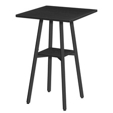 HOOBRO Bar Table, 2-Tier High Top Pub Table, Counter Height Table Storage