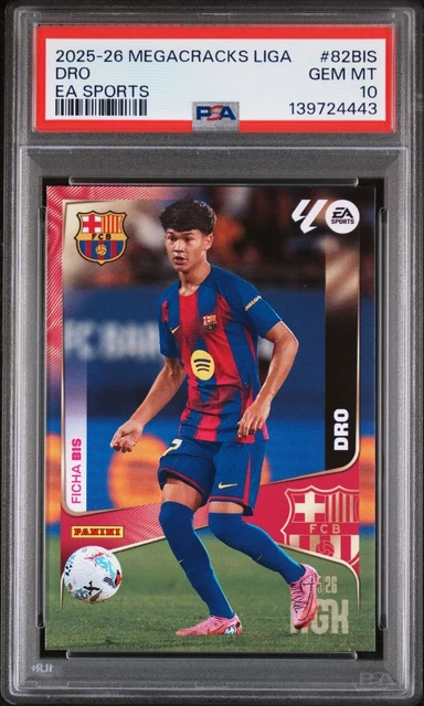 Dro Fernandez #82 BIS Barcelona 2025-26 Megacracks True Rookie PSA 10