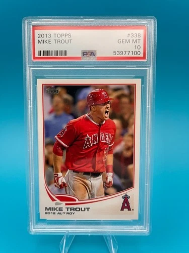 2013 MIKE TROUT TOPPS BASEBALL CARD #338 PSA 10 GEM MINT LOS ANGELES ANGELS LA