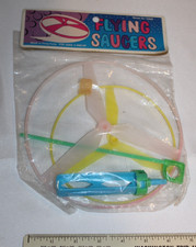 SEALED New VTG Flying Space Saucers Toy Hong Kong NOS MISP 1970s 1960s UFO Space