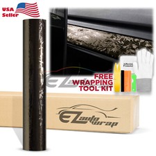 24k Chopped Forged Carbon Fiber Titanium Black Vinyl Wrap Sticker Decal Sheet