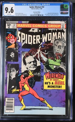 Spider-Woman #32 CGC 9.6 NEWSSTAND 1980 Frank Miller Cover Werewolf by Night app