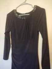 Ralph Lauren Evening Dress Gown Sz 4 Navy Blue 