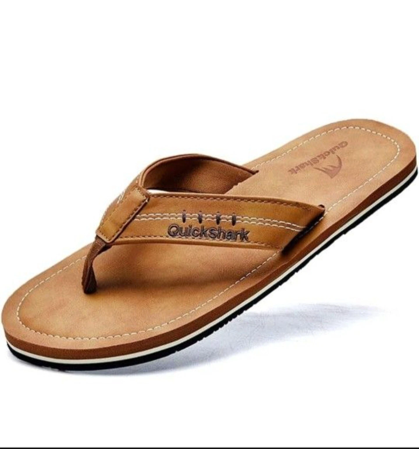 Quickshark Mens Flip Flops Leather Thong Sandals Arch Support Size US 6 / EU 39
Opens in a new windo