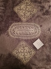 Gehäkelte Platzdeckchen 3 Tlg. Handarbeit gu...