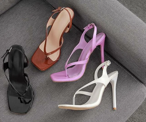 Womens Summer Thong Sandals Slingbacks Fashion Sexy High Heels Party Shoes Pumps - Imagen 5 de 20