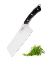 Tuo 7 Inch Asian Utility Knife 440 Japanese Steel Ebony Handle Chopping Cleaver Tuo 7 Inch Asian Utility Knife 440 Japanese Steel Ebony Handle Chopping Cleaver