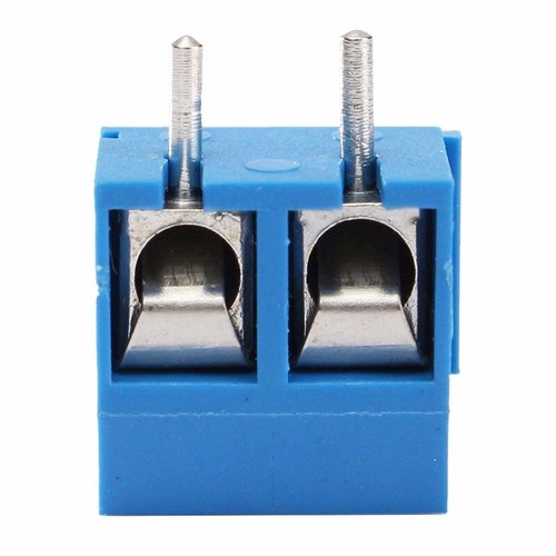 Terminal Block Connector Blue Screw Pitch Panel M2.5 Steel Zinc Plated 2P 40pcs - Picture 6 of 6