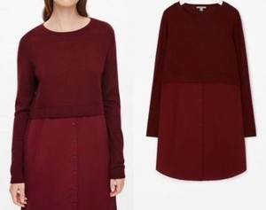 cos burgundy dress