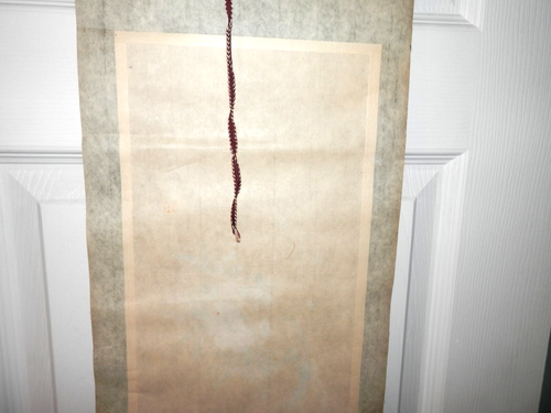 Japanese Hanging Scroll KAKEJIKU Hand Painted Silk Floral Flowers Peony Vintage - Picture 12 of 20