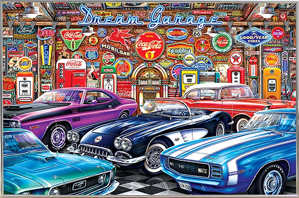 DREAM GARAGE - VINTAGE CARS POSTER 24x36 - 1276