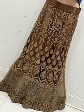 women Indian/pakistani weeding party wear lehenga choli heavy work silk Skirt
