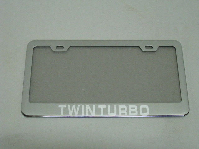 TWIN TURBO Supra 3000GT 300ZX mirror Stainless Steel license plate