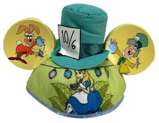 Disney Alice in Wonderland Mad Hatter Teacup Mickey Mouse Ear Felt Hat One Size