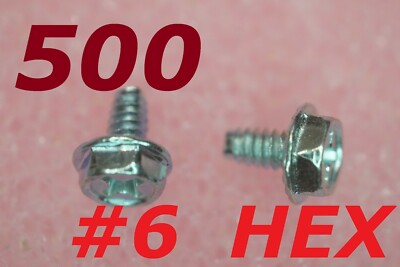 LOT 500 - HEX #6 6/32 PC Computer chassis Case Zinc plated Philips screws