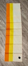 Vintage Orange Yellow White Lightweight Pure Virgin Wool Scarf Vintage 69 x 13