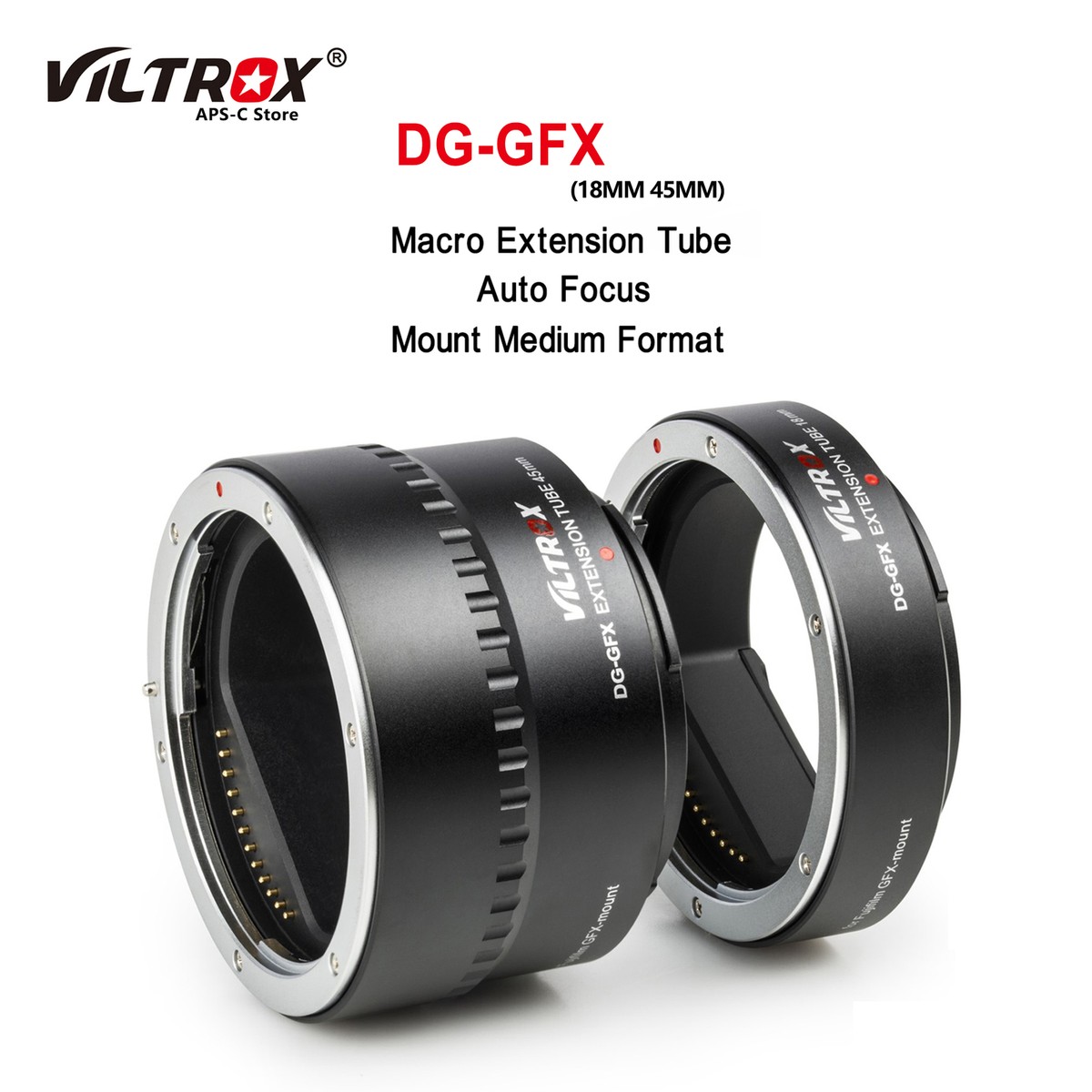 Viltrox DG-GFX 18mm 45mm AF Macro Extension Tube Lens Adapter for