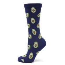 Avocado Navy Men  s Novelty Sock - One Size