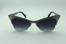 New Italia Independent 0504 075075 White/black Metal Frame gray Gradient Lenses