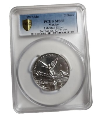 1997 Mexico Libertad 2 Onza - 2 oz. Pure Silver .999 Low Mintage