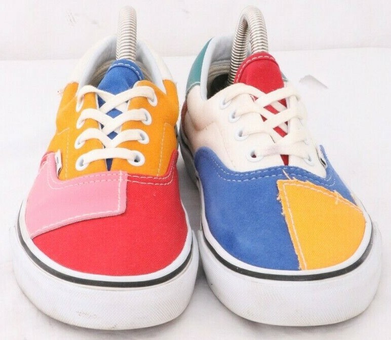 Vans Patchwork Multi-Color mismatch Skateboarding Sneaker
