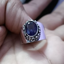 Amethyst Gemstone 925 Sterling Silver Statement Ring Girlfriends Gift Jewelry