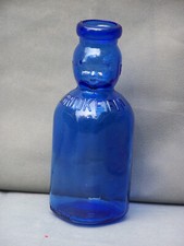 Vintage Cobalt Blue Brookfield Double Side Face Baby Top Quart 9.5